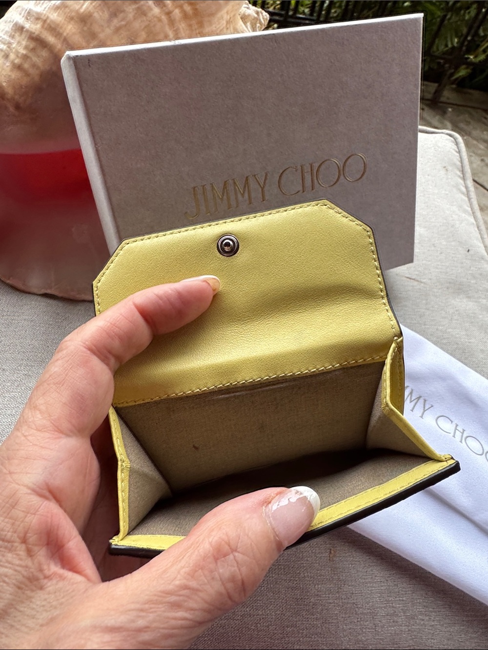 Jimmy Choo Multicolor Python Print Mini Wallet with JC Logo - Picture 5 of 5